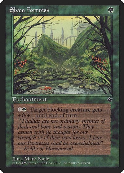 Elven Fortress Poole (FEM) #65c Common (Lightly Played) Fallen Empires Magic: The Gathering: 1994