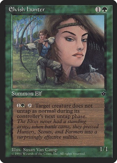 Elvish Hunter Van Camp (FEM) #67c Common (Near Mint) Fallen Empires Magic: The Gathering: 1994