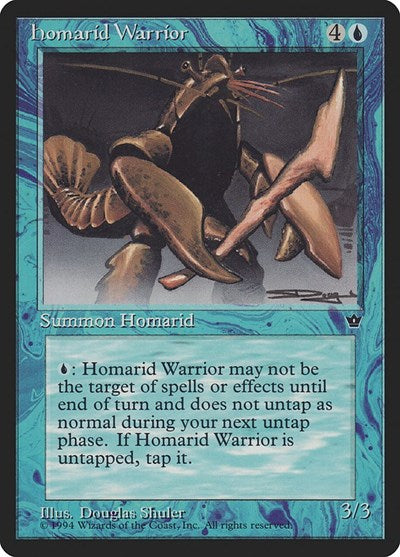 Homarid Warrior Shuler (FEM) #22c Common (Moderately Played) Fallen Empires Magic: 1994