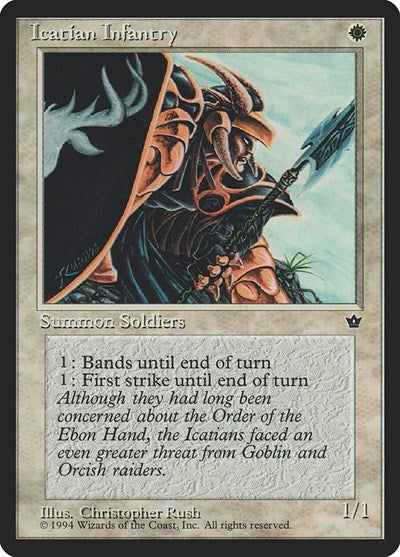 Icatian Infantry Rush (FEM) #7b Common Fallen Empires Magic: The Gathering: 1994