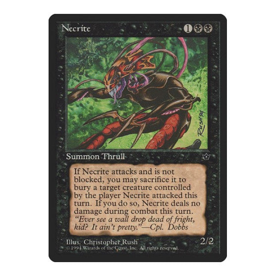 Necrite Rush (FEM) #41b Common (Moderately Played) Fallen Empires Magic: The Gathering: 1994