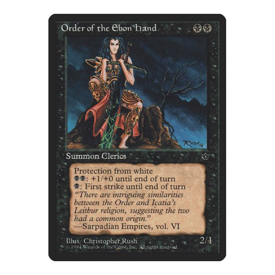 Order of the Ebon Hand (Rush) (FEM) #42b Common (Heavily Played) Fallen Empires Magic: The Gathering: 1994