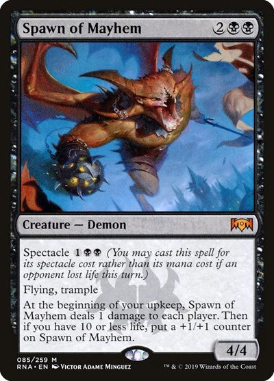 Spawn of Mayhem (RNA) #85 Mythic Rare (Near Mint) Ravnica Allegiance Magic: The Gathering: 2019
