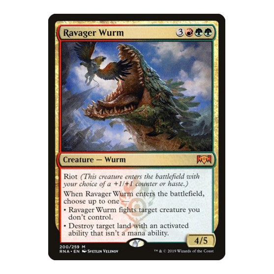 Ravager Wurm (RNA) #200 Mythic Rare (Lightly Played) Ravnica Allegiance Magic: The Gathering: 2019