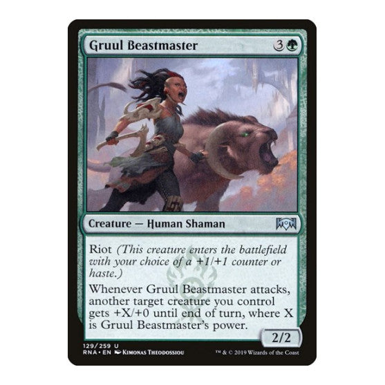 Gruul Beastmaster (RNA) #129 Uncommon (Lightly Played) Ravnica Allegiance Magic: The Gathering: 2019