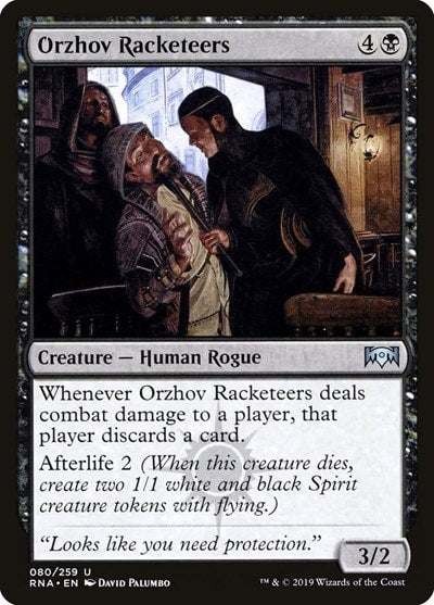 Orzhov Racketeers (RNA) #80 Uncommon (Moderately Played) Ravnica Allegiance Magic: The Gathering: 2019