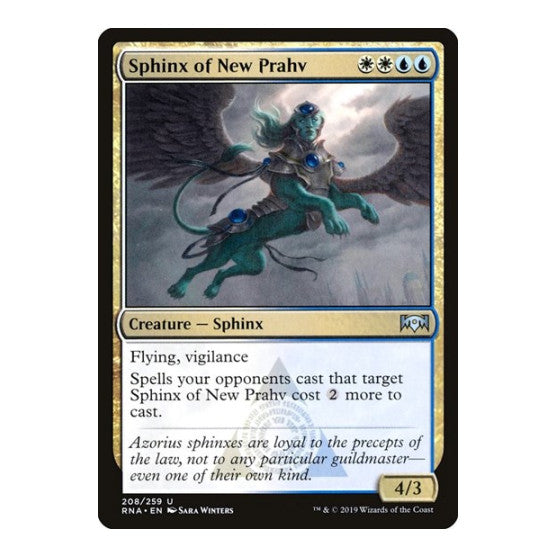 Sphinx of New Prahv (RNA) #208 Uncommon (Lightly Played) Ravnica Allegiance Magic: The Gathering: 2019