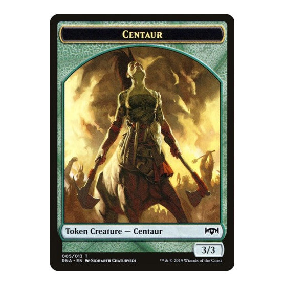 Centaur Token (RNA) #5 T (Lightly Played) Ravnica Allegiance Magic: The Gathering: 2019