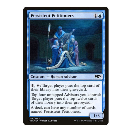 Persistent Petitioners (RNA) #44 Common (Lightly Played) Ravnica Allegiance Magic: The Gathering: 2019