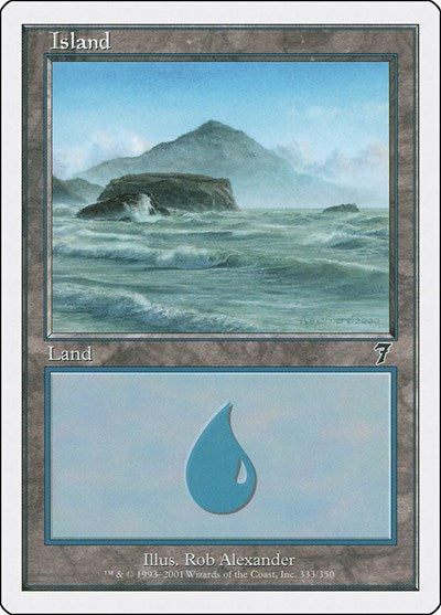 Island 333 (7ED) #333★ Land (Moderately Played) 7th Edition Magic: The Gathering: 2001