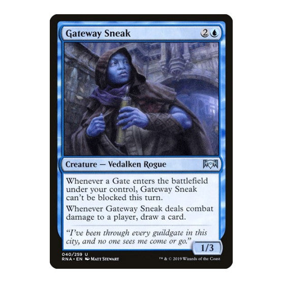 Gateway Sneak (RNA) #40 Uncommon (Lightly Played) Ravnica Allegiance Magic: The Gathering: 2019