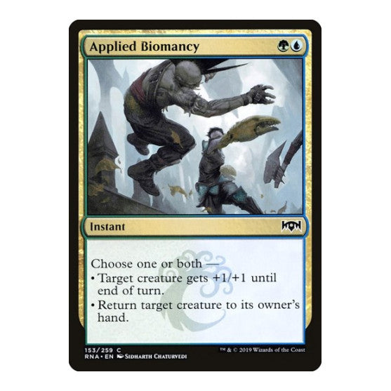 Applied Biomancy (RNA) #153 Common (Lightly Played) Ravnica Allegiance Magic: The Gathering: 2019