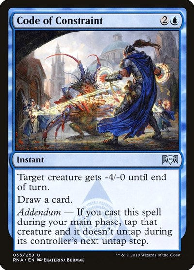Code of Constraint (RNA) #35 Uncommon (Moderately Played) Ravnica Allegiance Magic: 2019