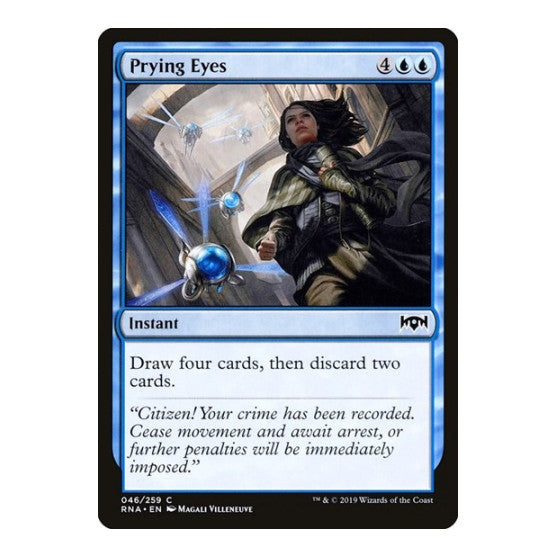 Prying Eyes (RNA) #46 Common (Lightly Played) Ravnica Allegiance Magic: The Gathering: 2019