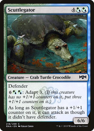 Scuttlegator (RNA) #218 Common (Lightly Played) Ravnica Allegiance Magic: The Gathering: 2019