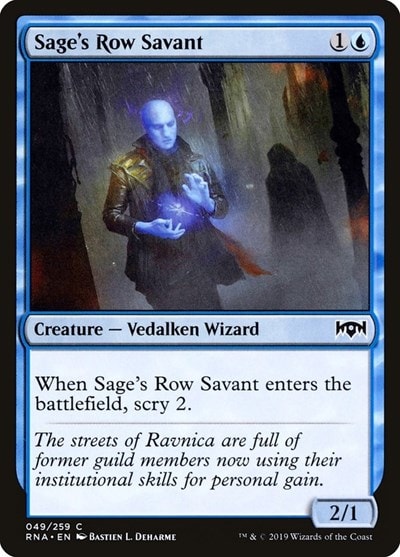 Sages Row Savant (RNA) #49 Common (Lightly Played) Ravnica Allegiance Magic: The Gathering: 2019