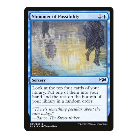 Shimmer of Possibility (RNA) #51 Common (Lightly Played) Ravnica Allegiance Magic: The Gathering: 2019