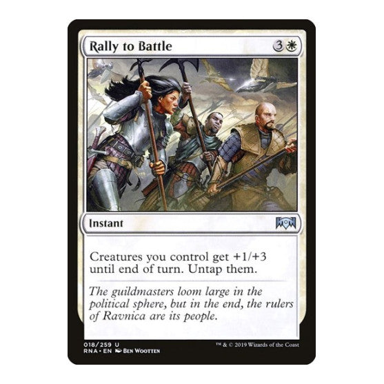 Rally to Battle (RNA) #18 Uncommon (Lightly Played) Ravnica Allegiance Magic: The Gathering: 2019