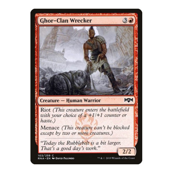 Ghor Clan Wrecker (RNA) #103 Common (Lightly Played) Ravnica Allegiance Magic: The Gathering: 2019