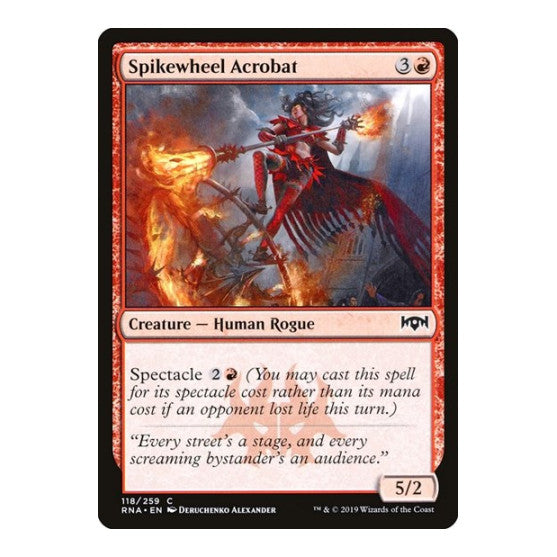 Spikewheel Acrobat (RNA) #118 Common (Lightly Played) Ravnica Allegiance Magic: The Gathering: 2019