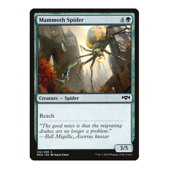 Mammoth Spider (RNA) #132 Common (Lightly Played) Ravnica Allegiance Magic: The Gathering: 2019
