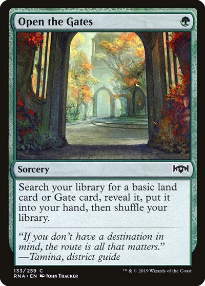 Open the Gates (RNA) #133 Common (Foil Lightly Played) Ravnica Allegiance Magic: The Gathering: 2019