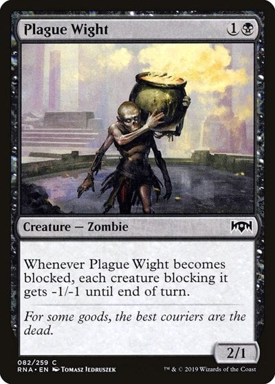Plague Wight (RNA) #82 Common (Lightly Played) Ravnica Allegiance Magic: The Gathering: 2019