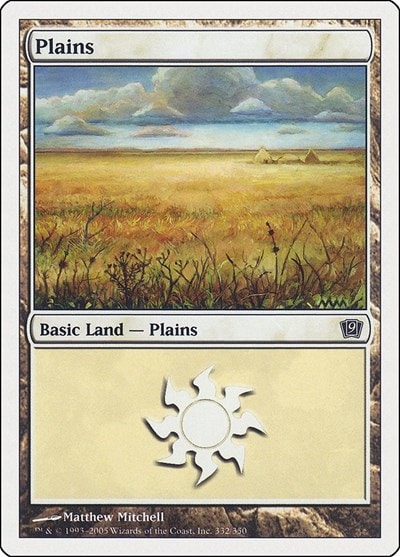 Plains (332) (9ED) #332 Land 9th Edition Magic: The Gathering: 2005