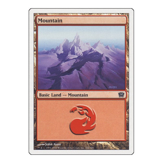 Mountain 344 (9ED) #344 Land (Lightly Played) 9th Edition Magic: The Gathering: 2005