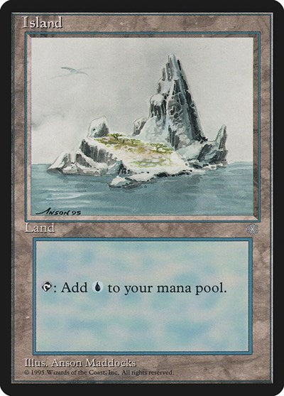 Island 335 (ICE) #369 Land Ice Age Magic: The Gathering: 1995