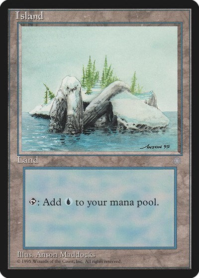 Island 336 (ICE) #370 Land (Heavily Played) Ice Age Magic: The Gathering: 1995