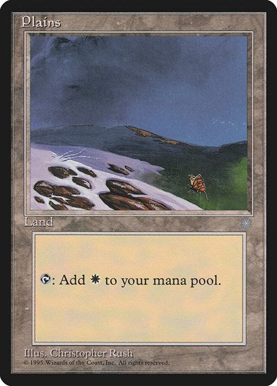 Plains 344 (ICE) #365 Land (Heavily Played) Ice Age Magic: The Gathering: 1995