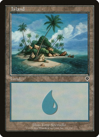 Island 335 (INV) #335 Land Invasion Magic: The Gathering: 2000