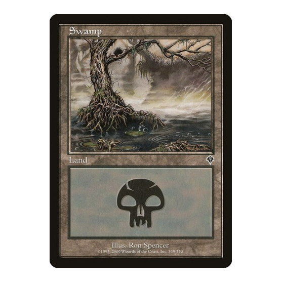 Swamp 339 (INV) #339 Land Invasion Magic: The Gathering: 2000