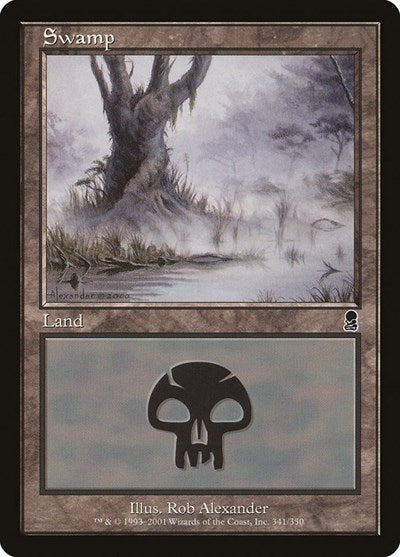 Swamp 341 (ODY) #341 Land Odyssey Magic: The Gathering: 2001