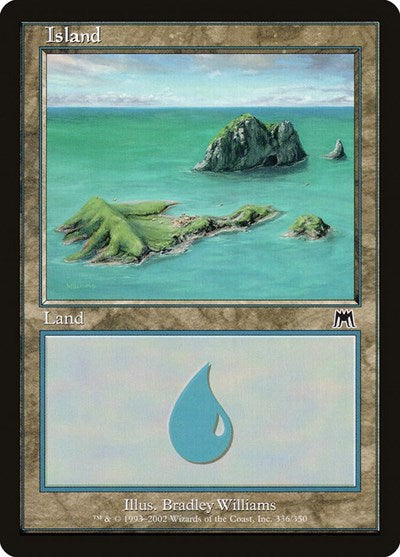 Island 336 (ONS) #336 Land Onslaught Magic: The Gathering: 2002