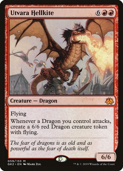 Utvara Hellkite (GK2) #59 Mythic Rare (Lightly Played) Ravnica Allegiance: Guild Kits Magic: The Gathering: 2019