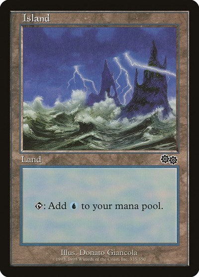 Island 335 (USG) #335 Land Urza's Saga Magic: The Gathering: 1998