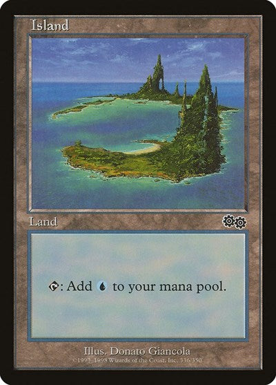 Island 336 (USG) #336 Land Urza's Saga Magic: The Gathering: 1998