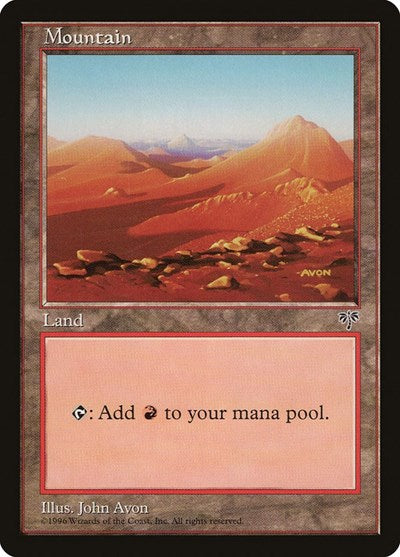 Mountain Orange (MIR) #344 Land Mirage Magic: The Gathering: 1996