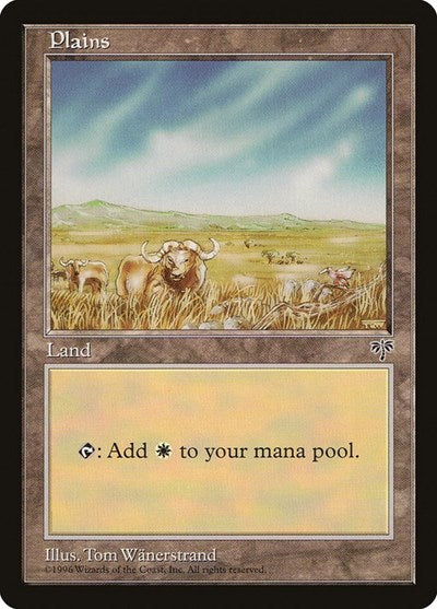 Plains Buffalo (MIR) #332 Land (Heavily Played) Mirage Magic: The Gathering: 1996