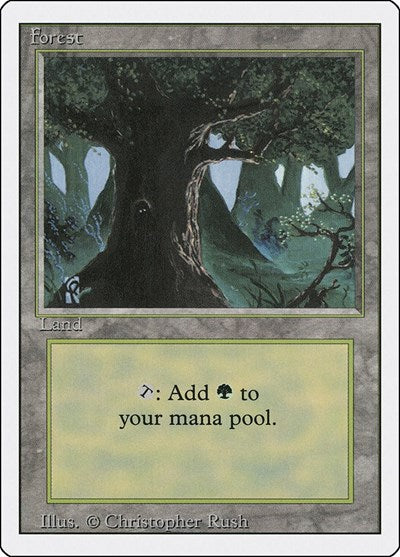 Forest (C) (3ED) #285 Land Revised Edition Magic: The Gathering: 1994