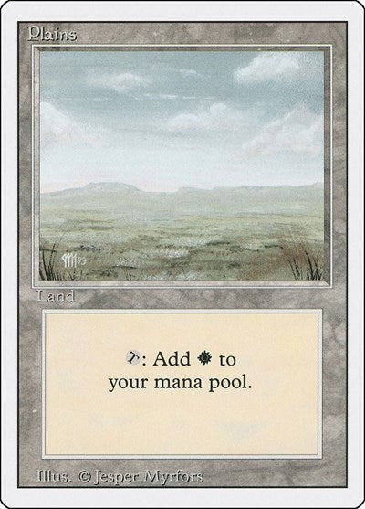 1994 Magic: Revised Edition (3ED) - Plains C (#294, Land) (Heavily Played)