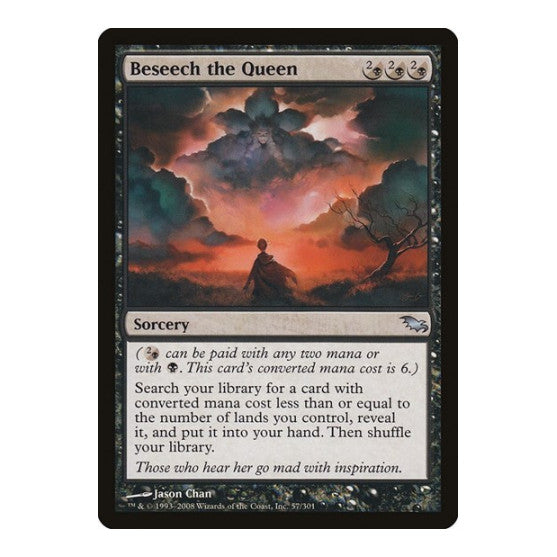 Beseech the Queen (SHM) #57 Uncommon (Moderately Played) Shadowmoor Magic: The Gathering: 2008