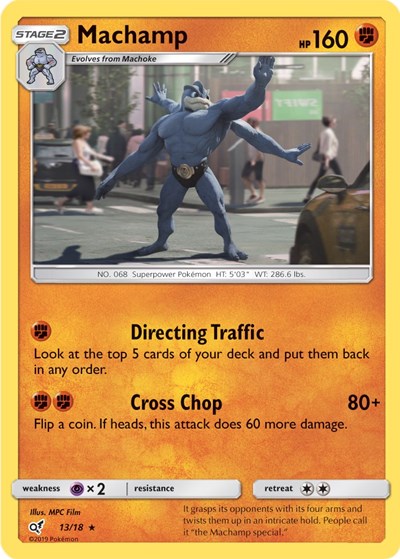 Machamp (DEP) #13/18 Rare (Holofoil Lightly Played) Detective Pikachu Pokemon: 2019