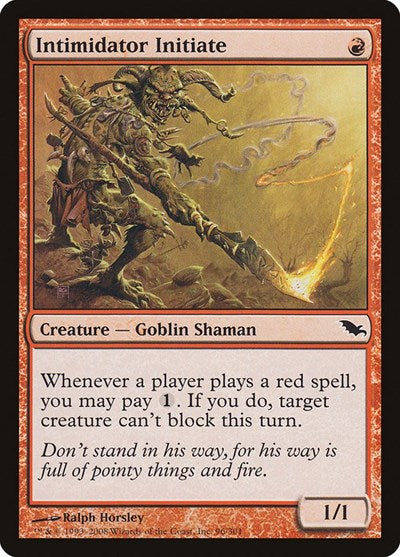 2008 Magic: Shadowmoor (SHM) - Intimidator Initiate (#96, Common)
