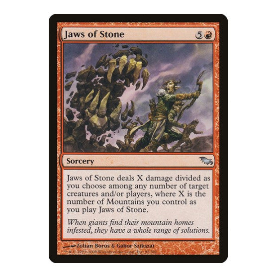 Jaws of Stone (SHM) #97 Uncommon (Lightly Played) Shadowmoor Magic: The Gathering: 2008