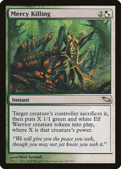 Mercy Killing (SHM) #231 Uncommon (Lightly Played) Shadowmoor Magic: The Gathering: 2008