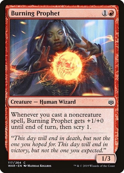 Burning Prophet (WAR) #117 Common War of the Spark Magic: The Gathering: 2019