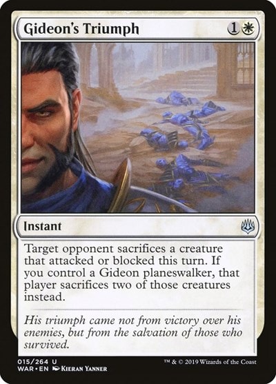 Gideon's Triumph (WAR) #15 Uncommon (Moderately Played) War of the Spark Magic: The Gathering: 2019